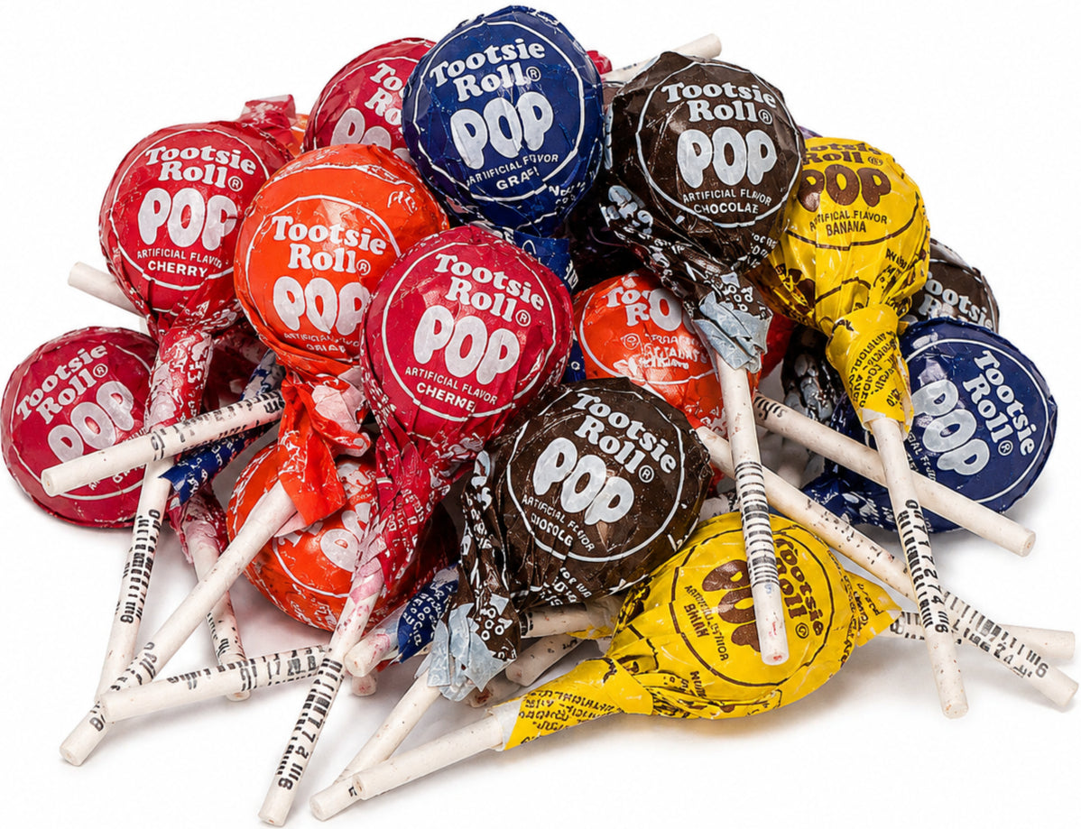 Bulk Tootsie Roll Pops, assorted flavors, individually wrapped