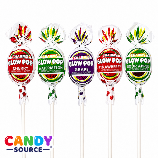 Blow Pop Bulk Assorted Lollipops – Individually Wrapped Bubble Gum Filled Candy Pops Variety Mix for Parties, Pinatas, Candy Buffets & Halloween Treat Bags
