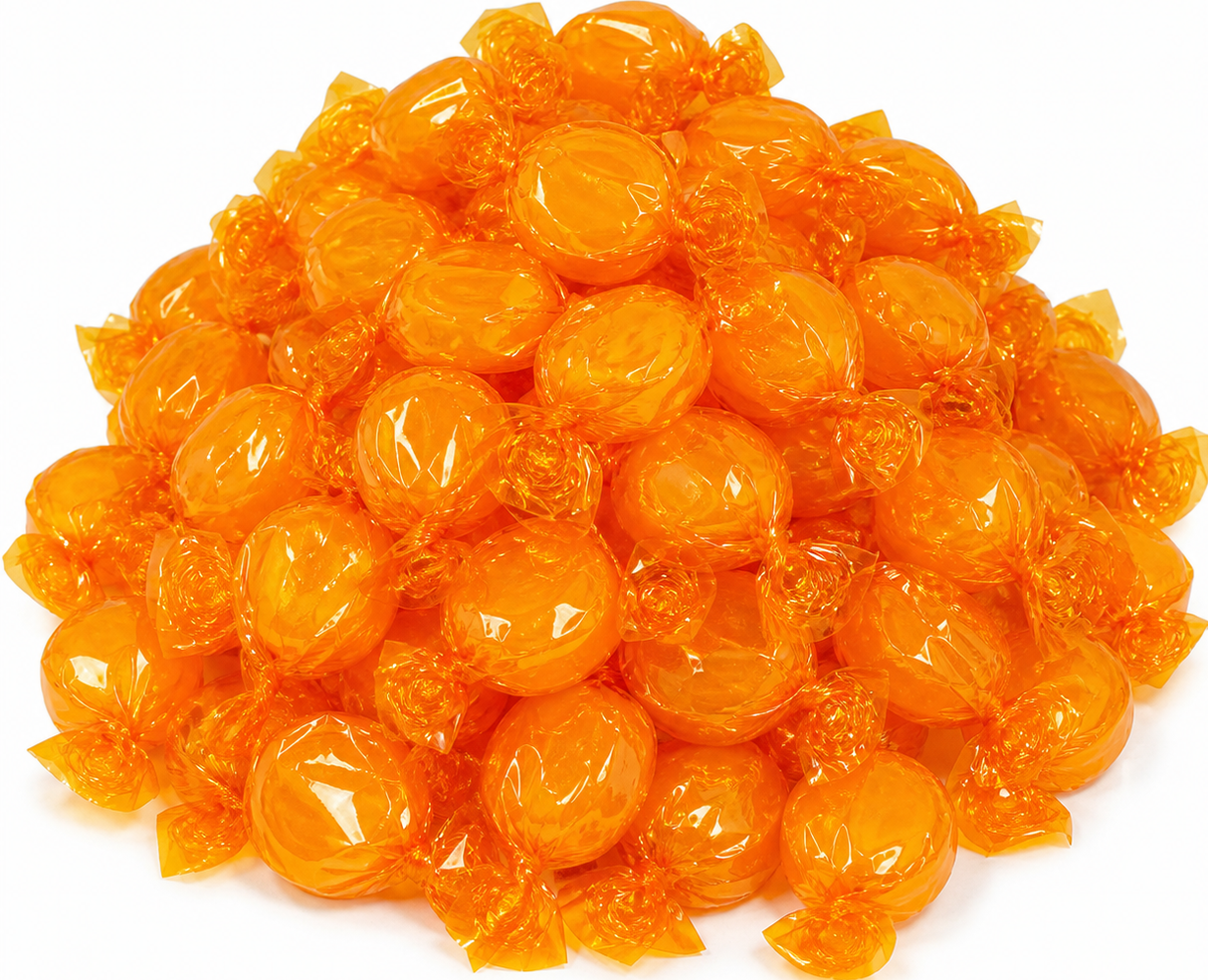 Bulk butterscotch hard candy, individually wrapped