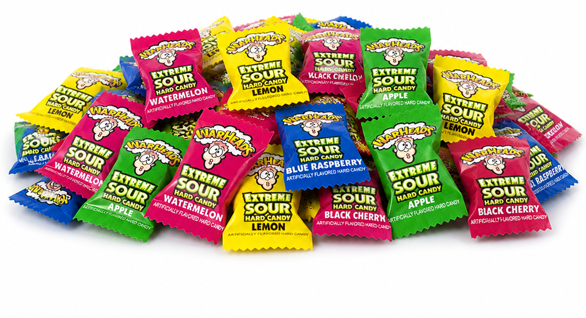 Warheads Extreme Sour Hard Candy Assortment Bulk Mix – Individually Wrapped Fruity Sour Candies