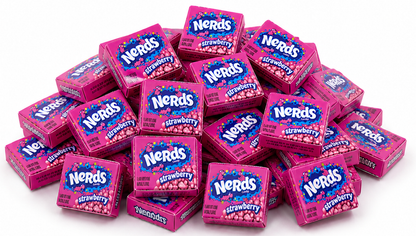 Nerds Mini Strawberry Candy Boxes Bulk – Tiny Crunchy Sweet & Tangy Candy Packs – Party Favor, Pinata & Candy Buffet Treats – By The Candy Source