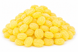 Pile of Claeys Sanded Lemon Drops old-fashioned lemon hard candy