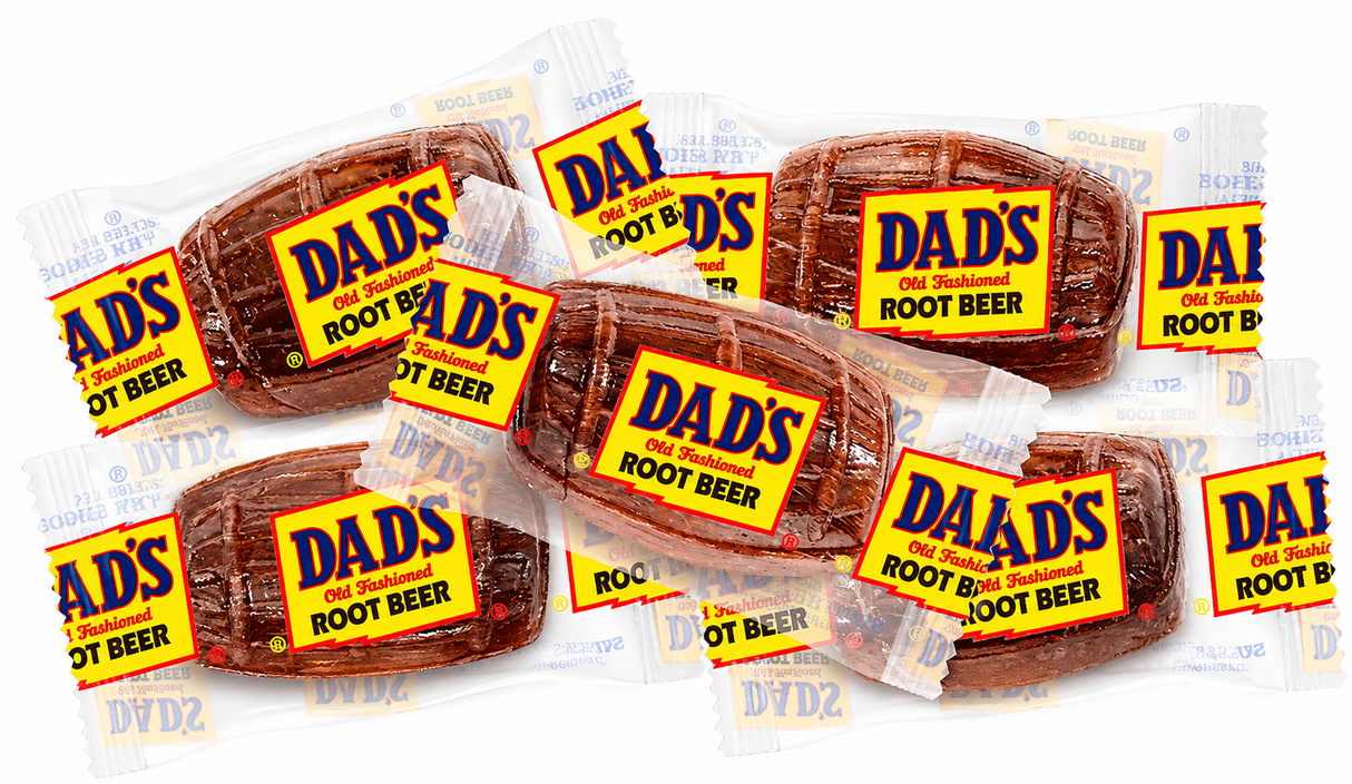 Dad’s Old Fashioned Root Beer Barrels Hard Candy Bulk – Classic Root Beer Flavor Candy Individually Wrapped