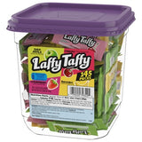 Laffy Taffy Assorted Mini Bars, Fruity Candy, Individually Wrapped, 145 Ct | Sour apple, cherry, strawberry, banana taffy, mini bars, individually wrapped, bulk tub, party, sharing