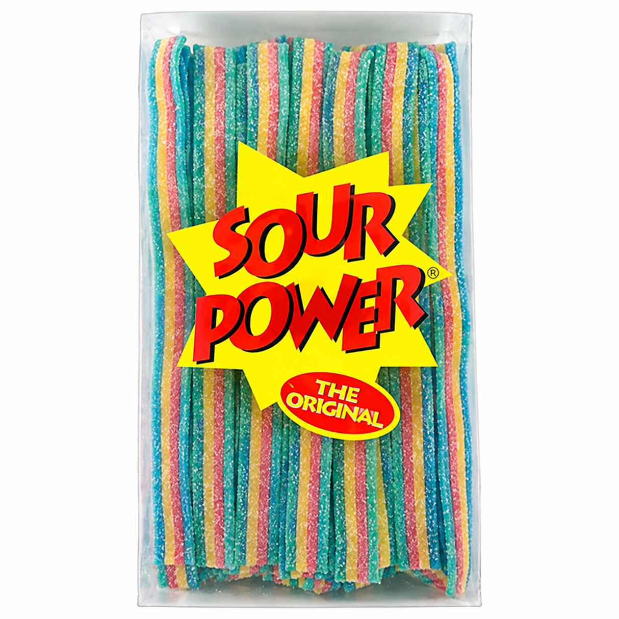 Sour Power Rainbow Sour Belts Candy – Bulk Rainbow Sour Strips 2.5Lb Container