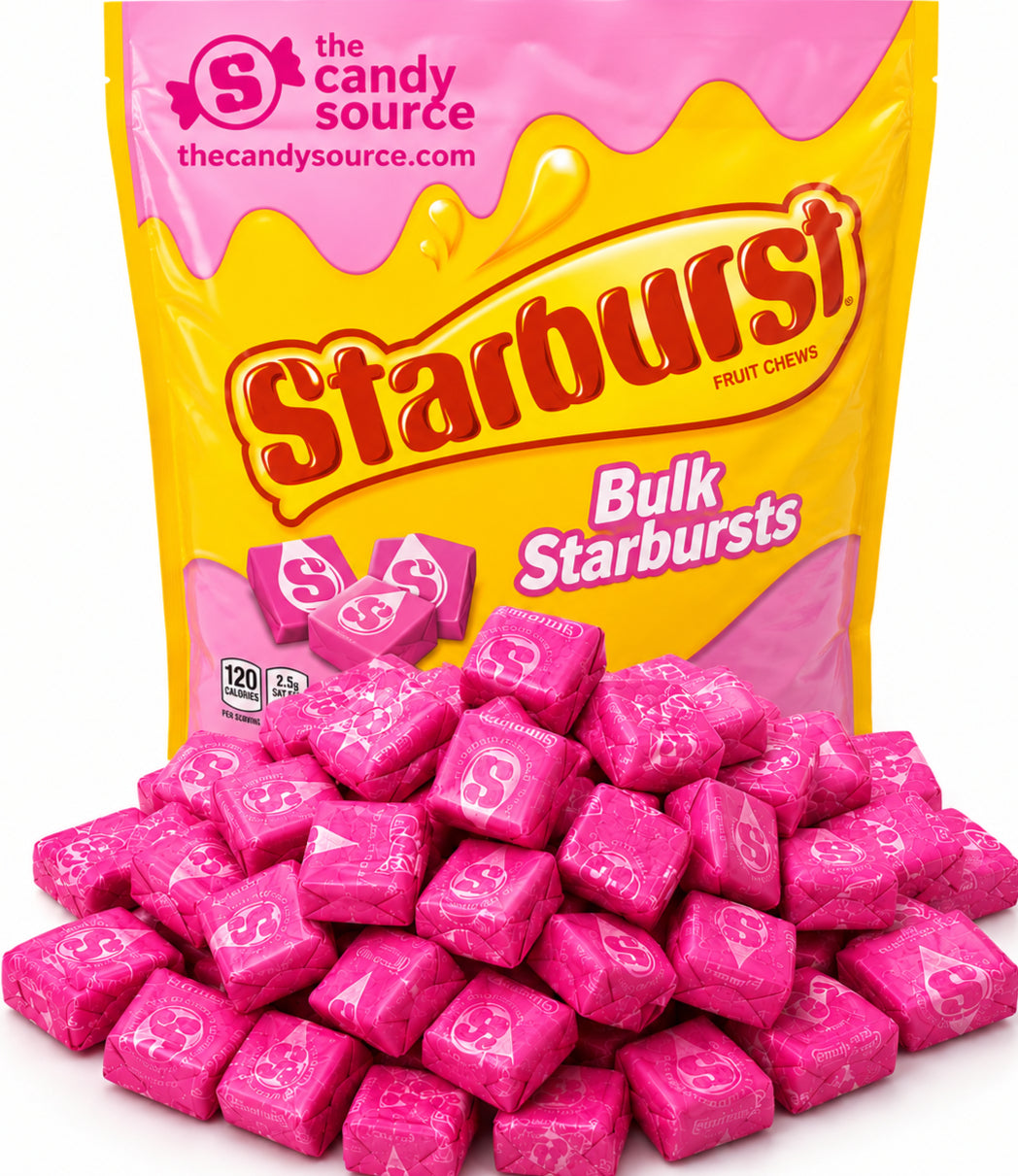 Bulk Pink Starburst Fruit Chews Candy – Individually Wrapped Strawberry Chews | Party Candy, Candy Buffet & Office Snacks | TheCandySource.com