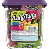 Laffy Taffy Assorted Mini Bars, Fruity Candy, Individually Wrapped, 145 Ct | Sour apple, cherry, strawberry, banana taffy, mini bars, individually wrapped, bulk tub, party, sharing