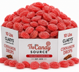 Claeys Cinnamon Drops hard candy in a 10 lb bulk box
