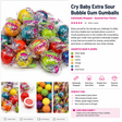 Cry Baby Extra Sour individually wrapped assorted gumballs