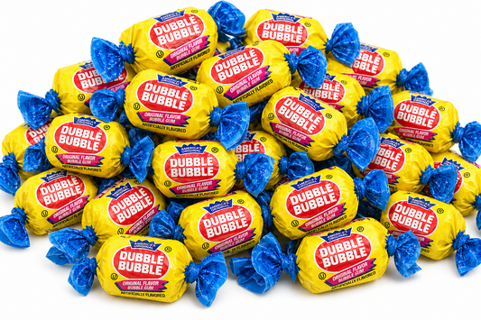 Bulk Dubble Bubble Original Twist Bubble Gum Individually Wrapped Candy – Classic Pink Chewing Gum – Party, Office, Pinata & Candy Buffet Treats