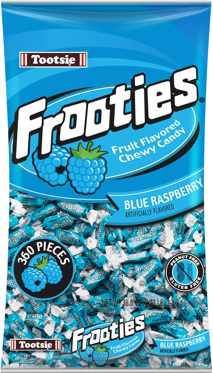 Tootsie Frooties Blue Raspberry chewy candy 360 count 38.8 oz bag