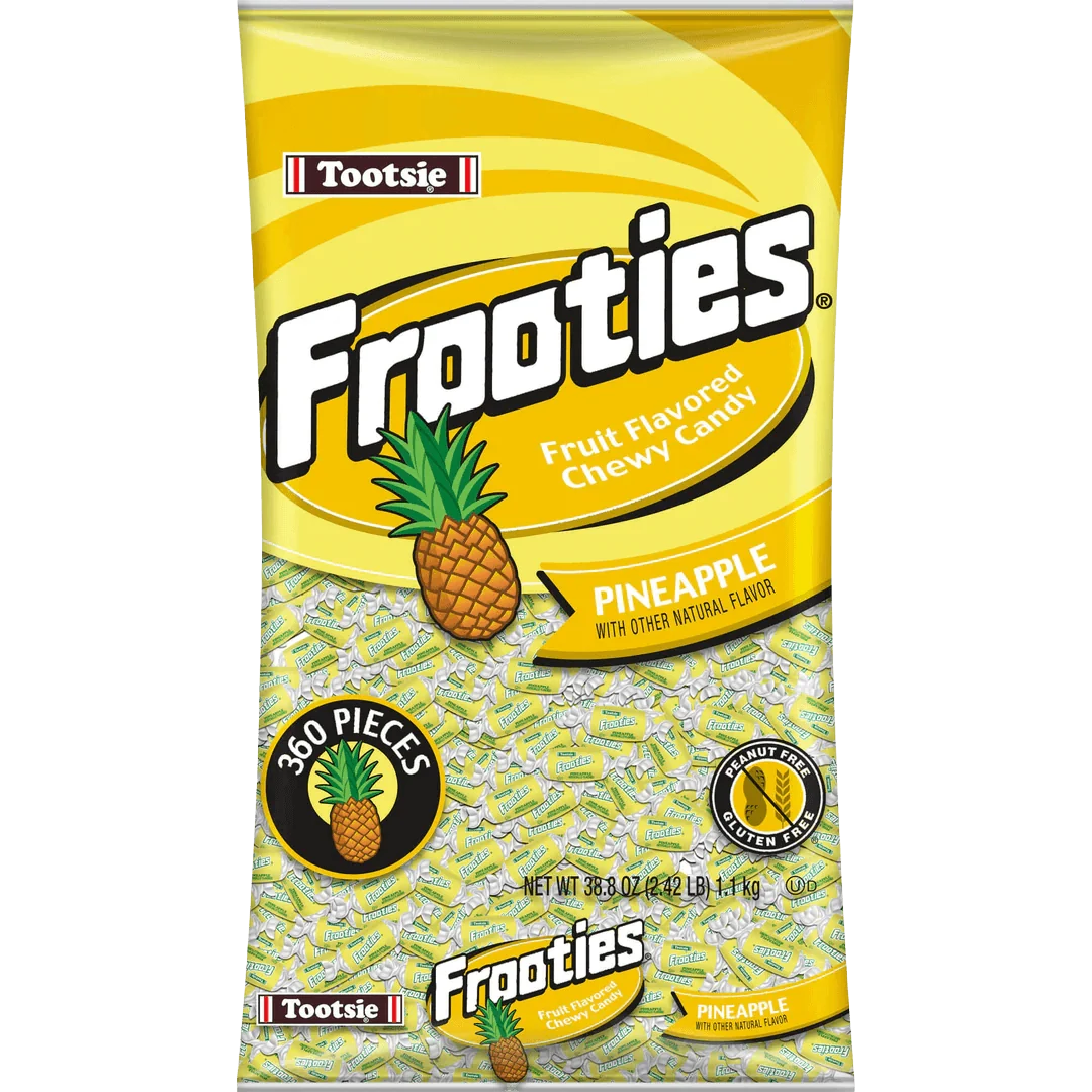 Tootsie Frooties Pineapple chewy candy 360 count 38.8 oz bag