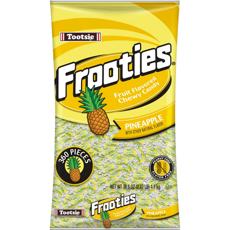Tootsie Frooties Pineapple chewy candy 360 count 38.8 oz bag