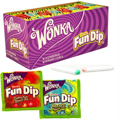 Wonka Fun Dip, Assorted Flavor Party Pack, 0.43 Ounce Packets (48 Count)