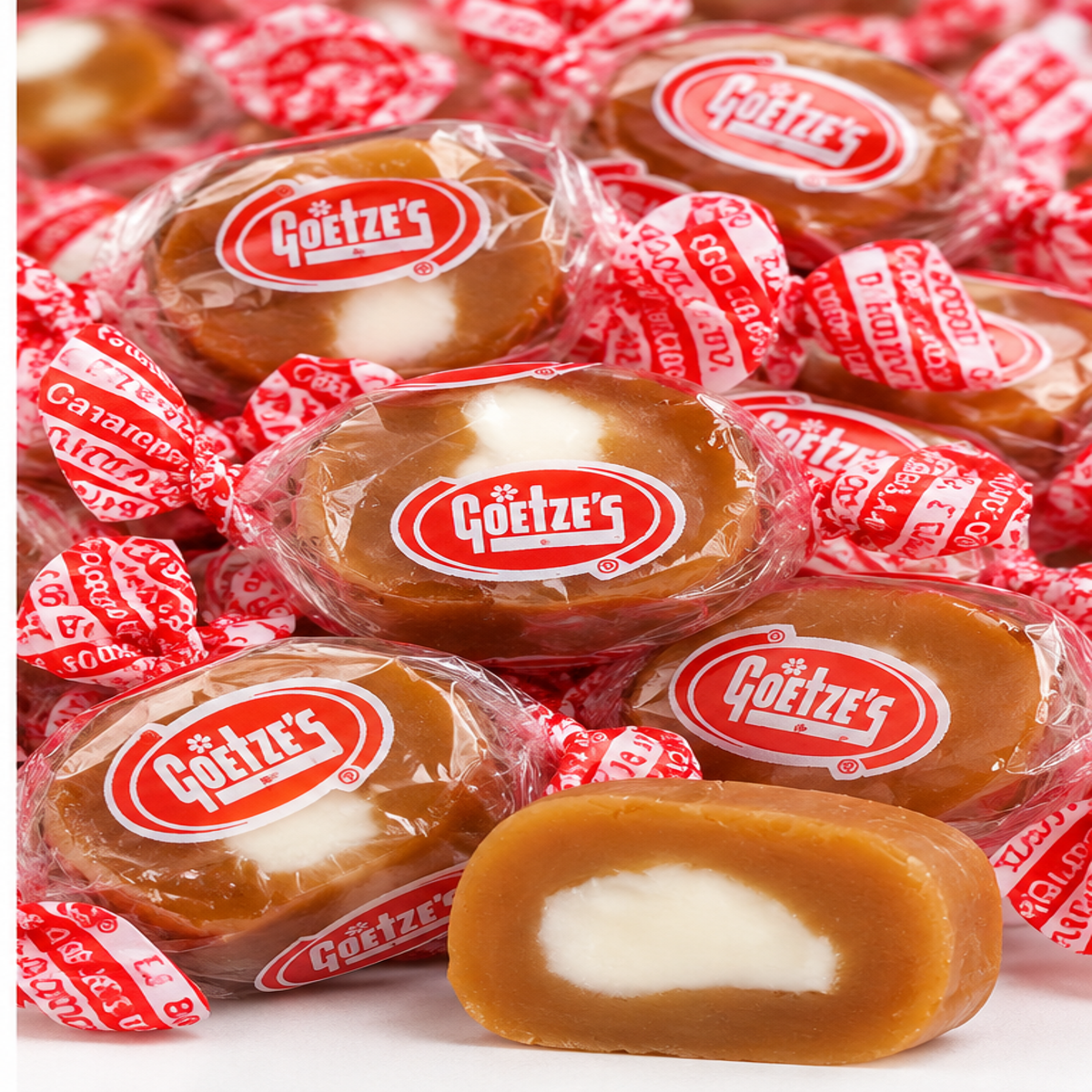 Goetze's individually wrapped caramel creams with cream filling
