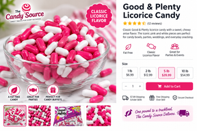 Good & Plenty pink and white licorice candy