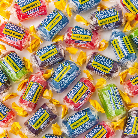 Jolly Rancher Assorted Hard Candy Bulk Bag – Fruity Individually Wrapped Candy Mix – Watermelon, Blue Raspberry, Green Apple & Cherry
