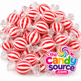 Jumbo Peppermint Mint Balls - Red & White Wrapped Candy