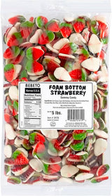 Kervan Foam Bottom Strawberry Gummies Halal Candy – Soft Strawberry Gummy Candy Bulk 5 lb Bag