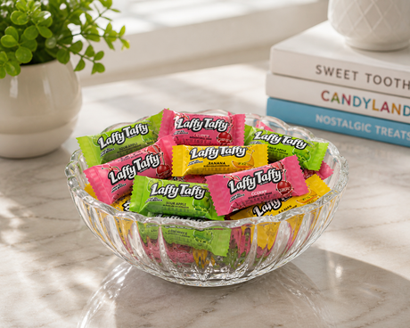Bulk Laffy Taffy Candy Assortment – Individually Wrapped Chewy Fruit Taffy Mix – Cherry, Banana & Sour Apple – Candy Buffet, Party & Pinata Treats