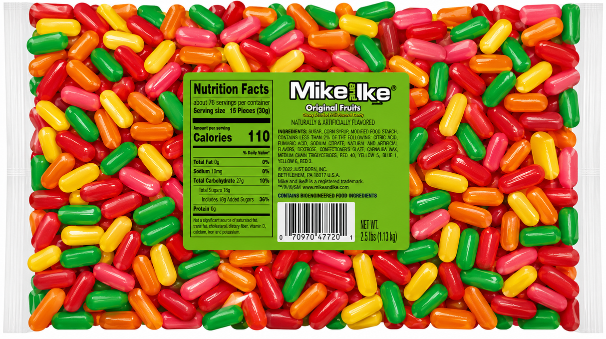 Bulk Mike and Ike Original Fruits Candy – Colorful Chewy Fruit Candy Mix by the Pound
