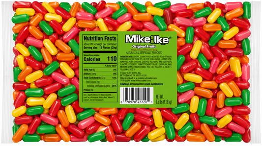 Bulk Mike and Ike Original Fruits Candy – Colorful Chewy Fruit Candy Mix by the Pound