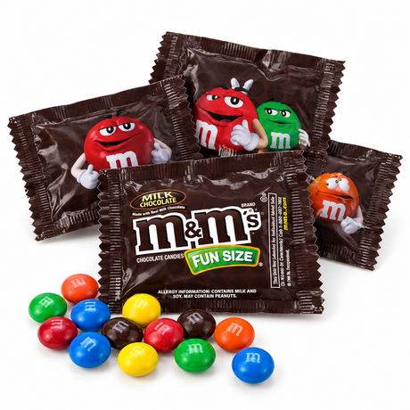 M&M's Fun Size individually wrapped candy packs