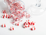 Red Bird Soft Peppermint Puffs displayed in a candy bowl for parties, offices and events
