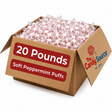 Red Bird Soft Peppermint Puffs 20 lb bulk case with individually wrapped peppermint mints