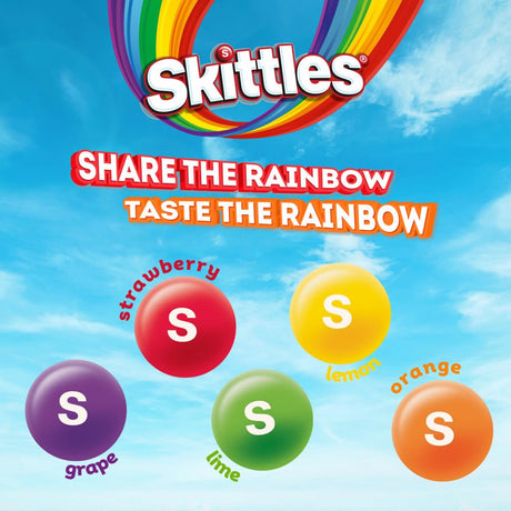 SKITTLES Original Fruity Candy package and colorful candy pieces
