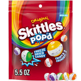 SKITTLES POP'd Originals Freeze Dried Candy, Resealable Bag, 5.5 oz | Crunchy freeze dried candy rainbow bites, crunchy fruity flavor candies for snack time and movie nights, party, goodie bags