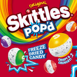 SKITTLES POP'd Originals Freeze Dried Candy, Resealable Bag, 5.5 oz | Crunchy freeze dried candy rainbow bites, crunchy fruity flavor candies for snack time and movie nights, party, goodie bags