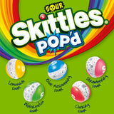 SKITTLES POP'd Sour Freeze Dried Candy, Resealable Bag, 5.5 oz | Crunchy freeze dried candies with intense sour tangy flavor for snack time, movie nights, party favors, road trip, sharing