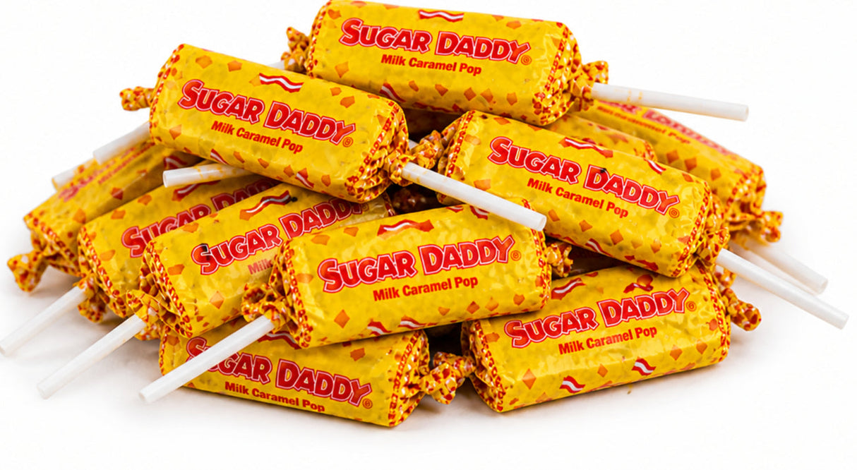 Bulk Sugar Daddy caramel pops, individually wrapped