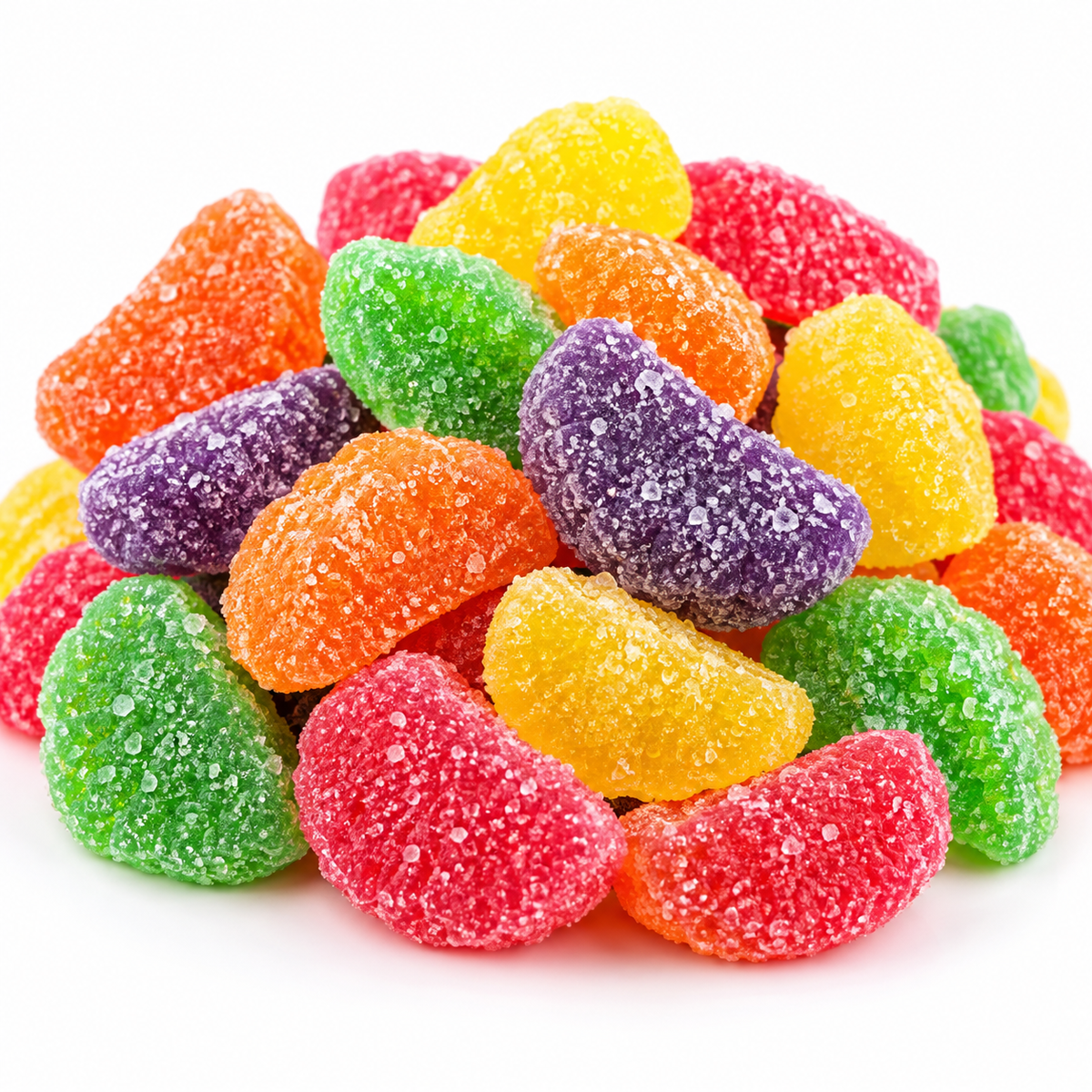Sunrise assorted fruit slices, sugar-coated candy